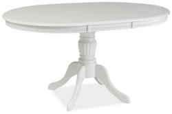 SIGNAL MEBLE Olivia Klasszikus Kihúzható Kerek Étkezőasztal MDF Fehér (OLIVIASZB106)