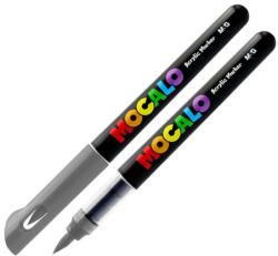 M&G Marker acrilic M&G MOCALO, vârf pensulă - Gri închis 912