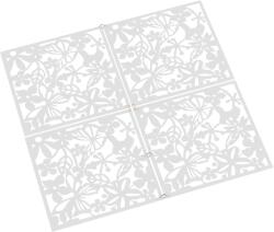  Szobaelválasztó képernyő, üreges faragású kivitel, összecsukható és rugalmas, FEHÉR