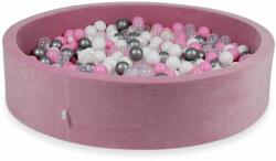  Rózsaszín velvet labdamedence 130x30cm