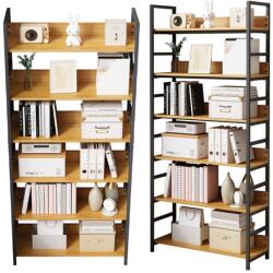 Fodym Könyvespolc magas loft, fém szekrény, ipari stílus, 174x80x30cm