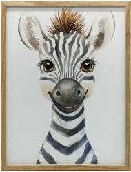  VÁSZONFESTÉS VIDÁM ZEBRA KERET NÉLKÜL PREMIUM VÁSZON 70x100 CM