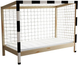 TEMPO KONDELA Montessori ágy, természetes/Fehér/fekete, 90x200, FUTAL