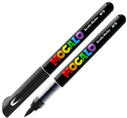 M&G Marker acrilic M&G MOCALO, vârf pensulă - Negru 901
