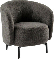 TEMPO KONDELA Fotel, szürkésbarna Taupe/fekete, PRESO