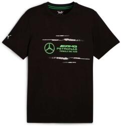 PUMA Mercedes AMG Petronas Race Logo férfi póló, fekete-fehér-zöld, S24