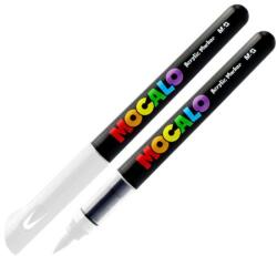 M&G Marker acrilic M&G MOCALO, vârf pensulă - Alb 663