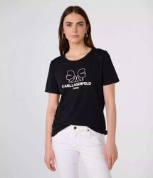  KARL LAGERFELD női DOUBLE fekete póló S méret