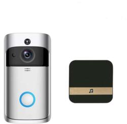  VIANS video csengő, intelligens videokamera, vezeték nélküli, 1080p HD, mozgásérzékelés, kétirányú beszélgetés, alkalmazásvezérlés, ezüst