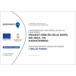  Széchenyi 2020 tájékoztató tábla B típúsú