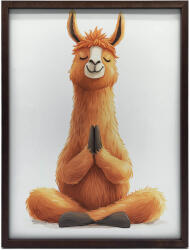  KERET FALI PLAKÁT MEDITÁLÓ LAMA 70x100 CM FEKETE KERET