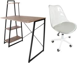  Messa munkaasztal készlet - Sötét tölgy + Roma szék