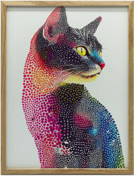  KERET FALI PLAKÁT MACSKA SZÍNES MOZAIKBAN 50x70 CM