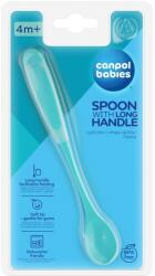 Canpol babies Canpol babies, lingura moale cu maner lung, albastru, 4 luni+ Set pentru masa bebelusi
