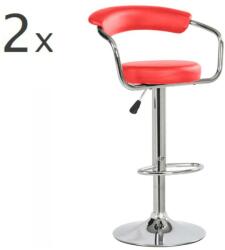 Bedora Round Bárszék - 2 db - Piros - Magasságállítható