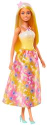 Mattel Barbie, papusa Printesa, costum galben-roz Papusa Barbie