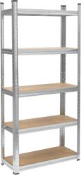 Rebel Fém raktári polc 150x70x30 ezüst Rebel (RB-1255)
