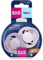 LOVI Lovi, Prime, suzeta dinamica din silicon, +18 luni, Lilac/Violet, 2 buc