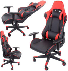  Irodai forgószék Gamer szék, fekete/piros v2