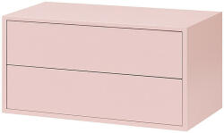 Leziter Boxie - 2 Fiókos Fali Szekrény - 40x80x37 cm, Pink