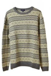Gant Szürke-Bézs Mintás Alpaka Férfi Pulóver - 2XL