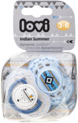 LOVI Lovi, Indian Summer Boy, suzeta dinamica din silicon, 3-6 luni, 2 buc