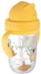 Canpol babies Canpol babies, Exotic Animals, canita anti-varsare cu pai, galben, 270 ml Set pentru masa bebelusi