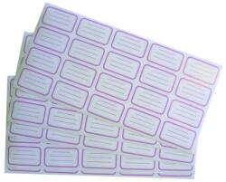  Papír Füzetcímke - Lila Keretes - 47x76 mm - 20 db/ív