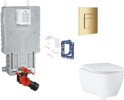 GROHE Uniset - Készlet fali beépítéshez, WC ülőke, SoftClose ülőke, Skate Cosmopolitan gombok és bedobható tabletta készlet, Cool Sunrise SANI15BB4131 (SANI15BB4131)