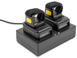 Delock Vonalkód leolvasó karika 1D és 2D 2, 4 GHz vagy Bluetooth-szal (2 darab) + töltőállomás