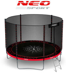 Neo-Sport Neo-Sport külső hálós Trambulin létrával 252cm - Piros (NS-08Z241)