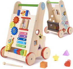  Kik 6in1 fa Montessori Járássegítő & Matatófal - piros-kék (KX6495)