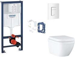 GROHE Rapid SL - Készlet fali beépítéshez, WC, SoftClose ülőke, Skate Cosmopolitan gombok és bedobható tabletta készlet, Triple Vortex, alpesi fehér SANI11BB3148 (SANI11BB3148)