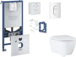 GROHE Rapid SLX - Készlet fali beépítéshez, WC, SoftClose ülőke, Arena Cosmopolitan gombok és bedobható tabletta készlet, alpesi fehér SANI11BB3143 (SANI11BB3143)