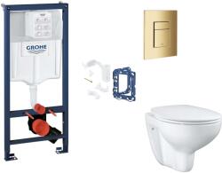 GROHE Rapid SL - Készlet fali beépítéshez, WC ülőke, SoftClose ülőke, Skate Cosmopolitan gombok és bedobható tabletta készlet, Cool Sunrise SANI11BB4154 (SANI11BB4154)