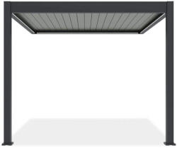  SUN ELEGANCE WALL 3x3 m Motoros light grey terasz pergola + LED világítás