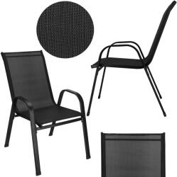 SPRINGOS fém kerti Szék 73x55.5x93cm - Fekete (GF0103)