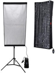 Falcon Eyes RX-48TDX feltekerhető, hordozható LED videólámpa, világítás 300W 3000-5600K + softbox méhsejtráccsal