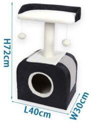  Macska bútor kaparófával és házzal 72 x 40 x 30 cm