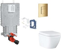 GROHE Uniset - Készlet fali beépítéshez, WC-ülőke, SoftClose ülőke, Skate Cosmopolitan gombok és bedobható tabletta készlet, Triple Vortex, Cool Sunrise SANI15BB4125 (SANI15BB4125)