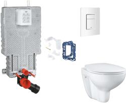 GROHE Uniset - Készlet fali beépítéshez, WC ülőke, SoftClose ülőke, Skate Cosmopolitan gombok és bedobható tabletta készlet, alpesi fehér SANI15BB3117 (SANI15BB3117)