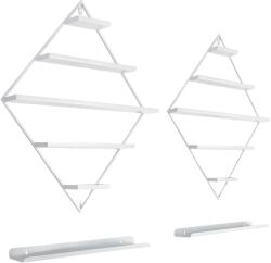  Körömlakk-állvány, 5-szintű falra szerelt, 90 palackot tart, FEHÉR