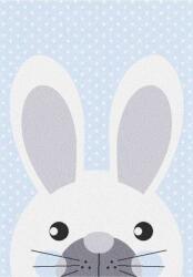  Pasztel gyerekszőnyeg E513A_SFI41 világoskék, nyuszi mintás 160x230 cm