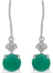 Smaragd és Topáz Ezüst Fülbevaló - 3.66 ct