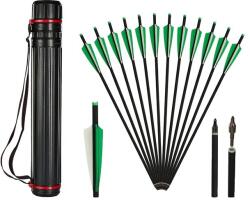  Szén nyilak, 31 hüvelykes, cserélhető tippek, 7. készlet