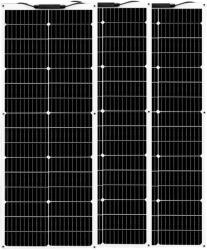  Rugalmas napelem, maximális teljesítmény 80 W, cella hatásfok 24%, szabálytalan felületekre is alkalmas, 3 db 80 W (240 W)