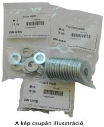 Lapos alátét DIN 125/A 140HV horganyzott M10 (15 db) (ZIP159) - pepita