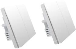Aqara Intelligens otthoni kapcsoló, Zigbee vezeték nélküli vezérlés, távirányító a Mijia HomeKit -en keresztül, 2dcs nincs semleges-2Key