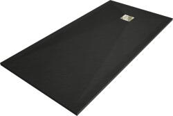 Mexen Stone+ SMC zuhanytálca 160 x 80 cm, fekete , takaró arany - 44708016-G Kompozit zuhanytálca Kompozit zuhanytálca (5905315223500)