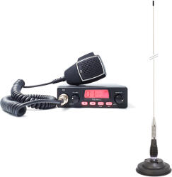 TTi TCB-550 EVO, VOX, NB, 12-24V CB rádióállomás készlet + PNI ML100, 26-30MHz, 100 cm, 250W antenna